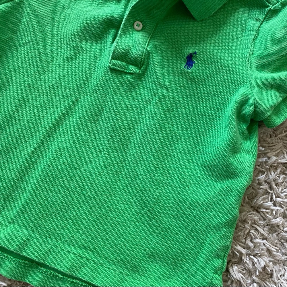Ralph Lauren Kids Bright Green Polo Shirt - Picture 2 of 5